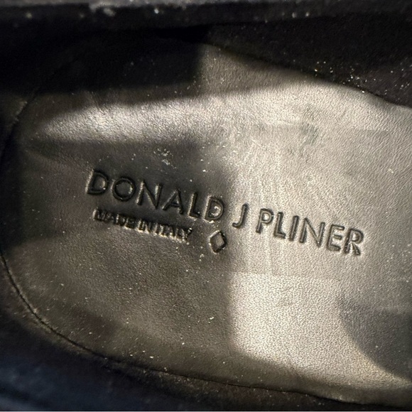 Donald J Pliner Men\'s Silvanno61 Black Leather Loafers Horse Bit Shoes Sz: 10M
